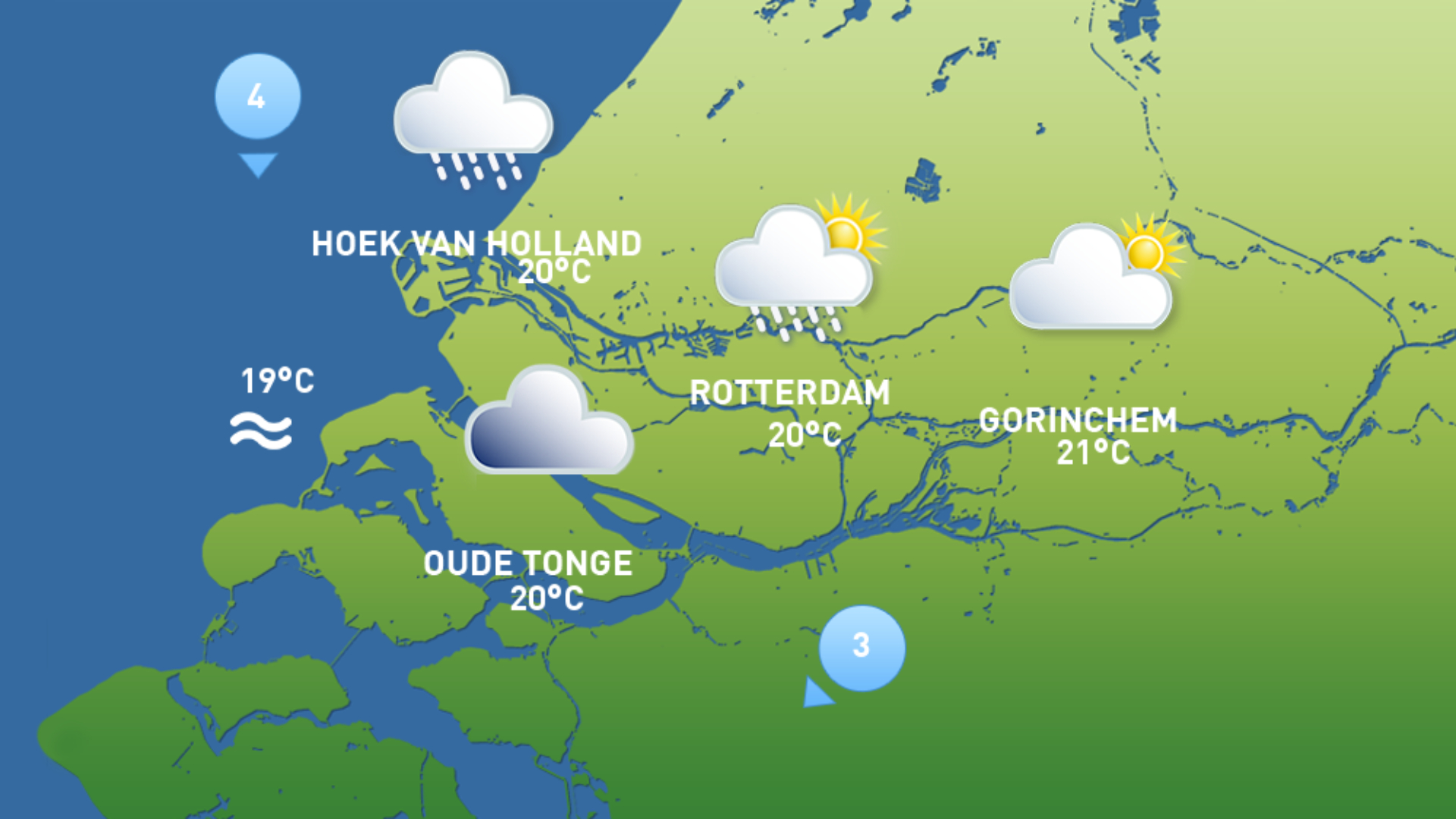 Het weerbeeld van maandag 28 september.
