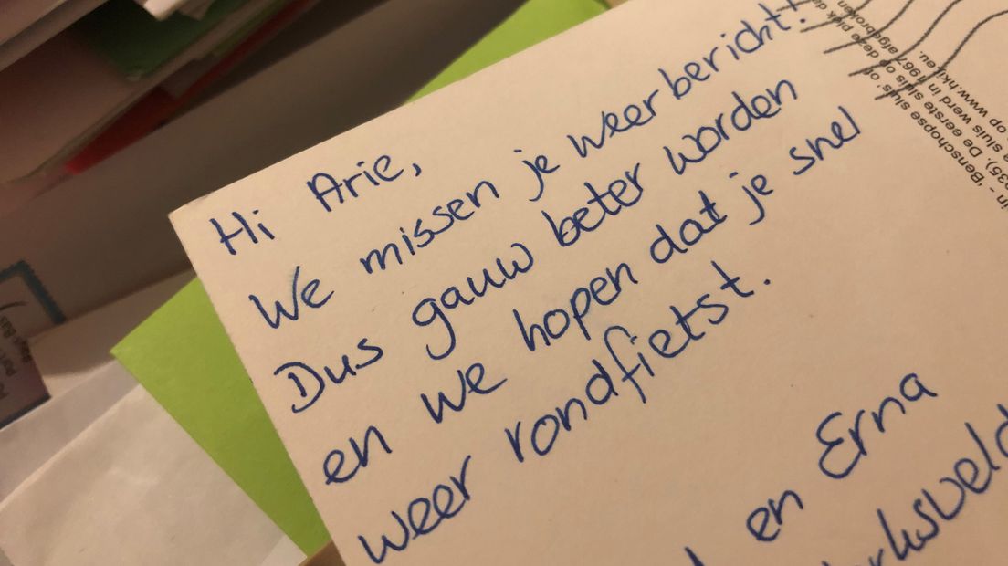 Een van de kaarten voor Arie Verrips.