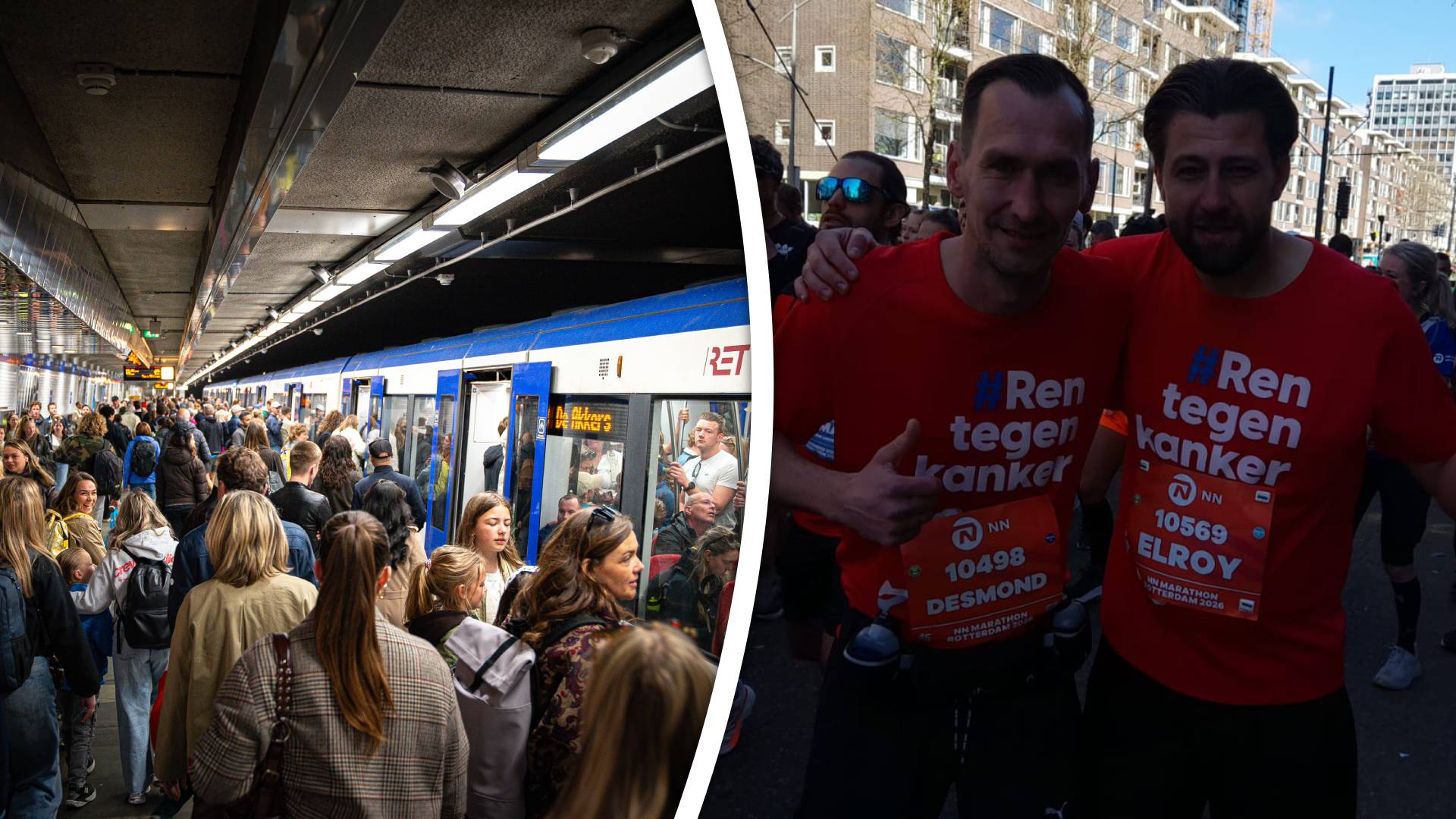 Liveblog marathon: Miljoenen ingezameld voor het goede doel  | Drukte in het openbaar vervoer