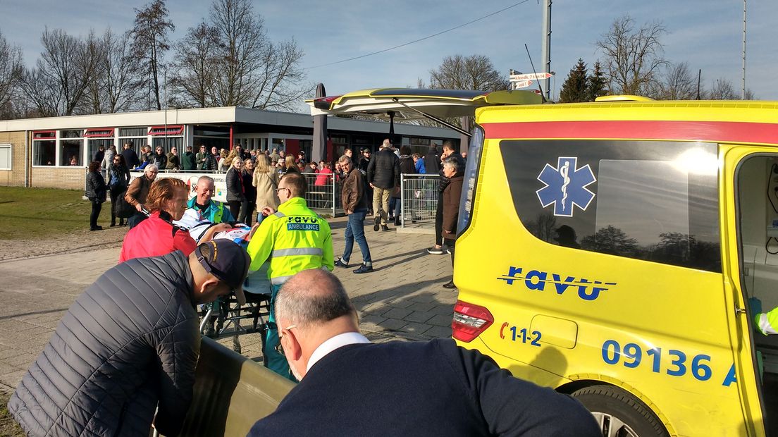 Martijn Schilthuis moest per ambulance worden afgevoerd