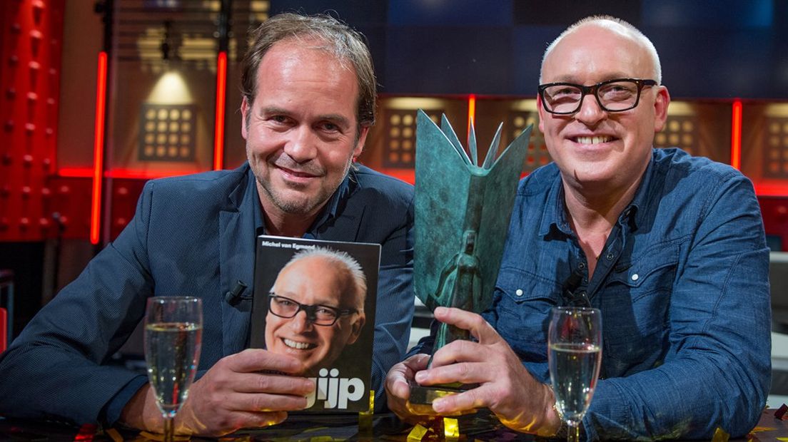 Michel van Egmond met René van der Gijp (waar hij ook biografie van schreef)