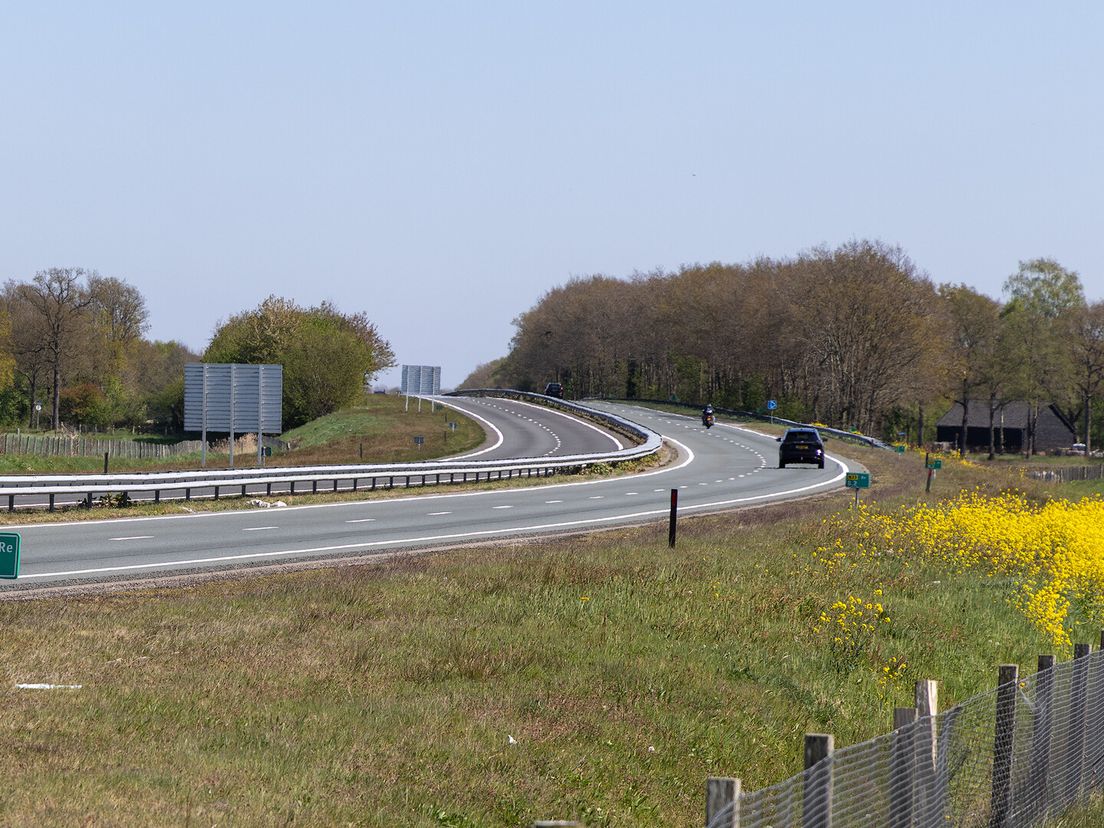 N33 dicht tussen Assen en Siddeburen