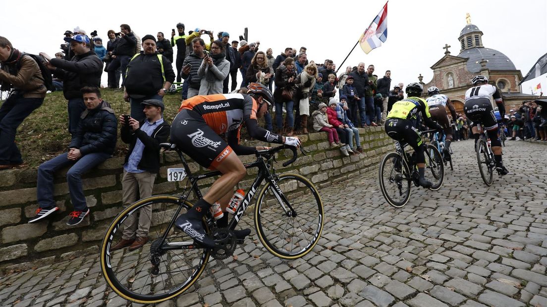 Van Goethem in 2017 in actie in Omloop Het Nieuwsblad