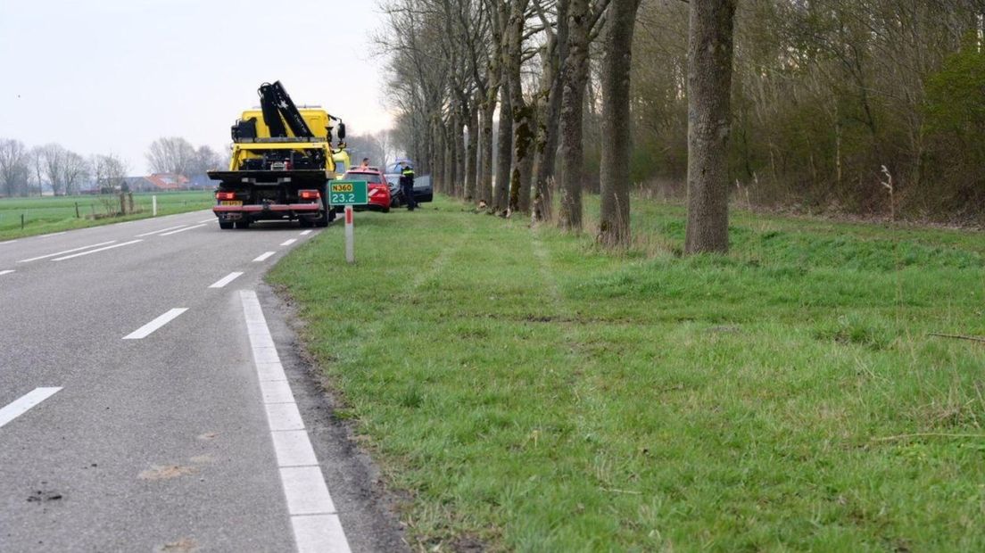 Een ongeluk in de berm