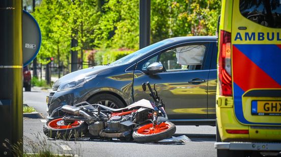 Motorrijder gewond bij aanrijding