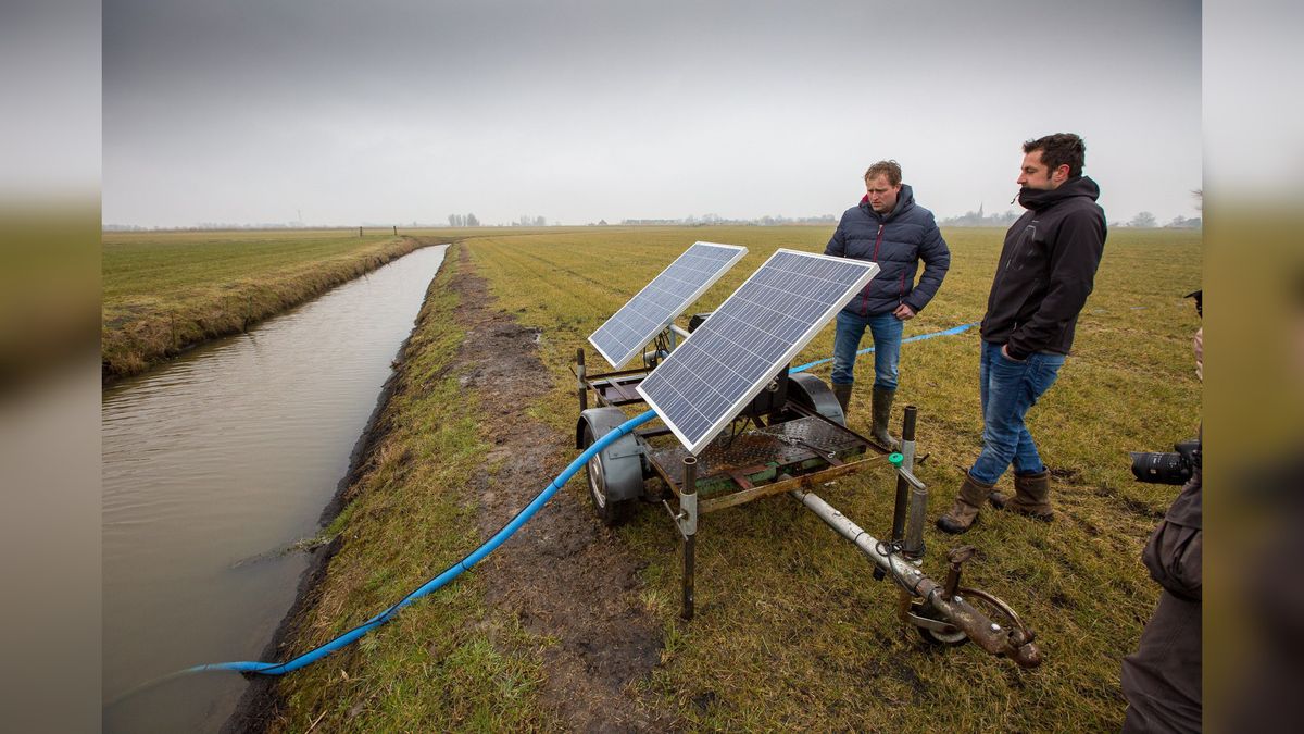 Nieuwe pomp maakt land bij Reduzum geschikt voor weidevogels