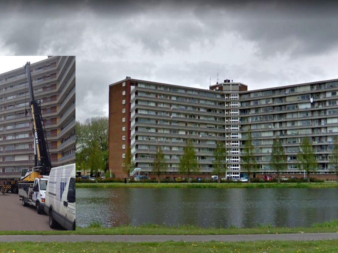 Foto: Google Streetview
Inzet: het hijsen van de steunplaten voor de stempels.