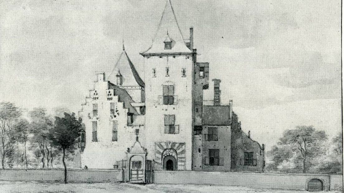 Het oude Kasteel Amerongen ging in 1673 in vlammen op