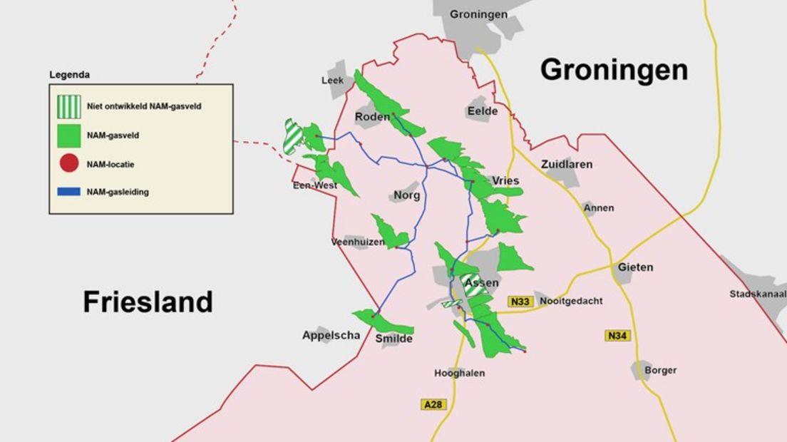 De kleine gasvelden in Noord-Drenthe