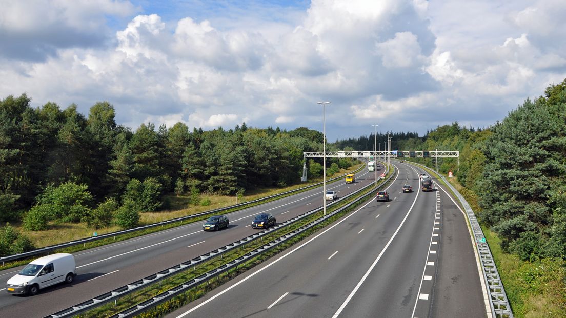 De A50 bij Apeldoorn.