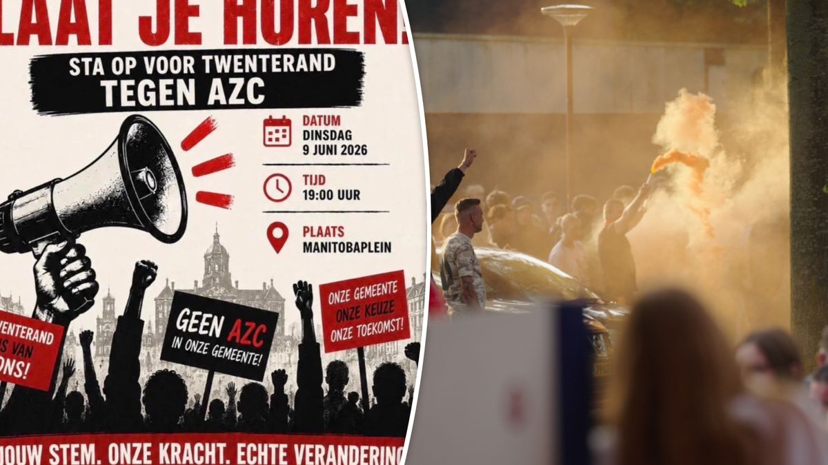 Ondanks harde waarschuwing burgemeester opnieuw azc-protest in Vriezenveen