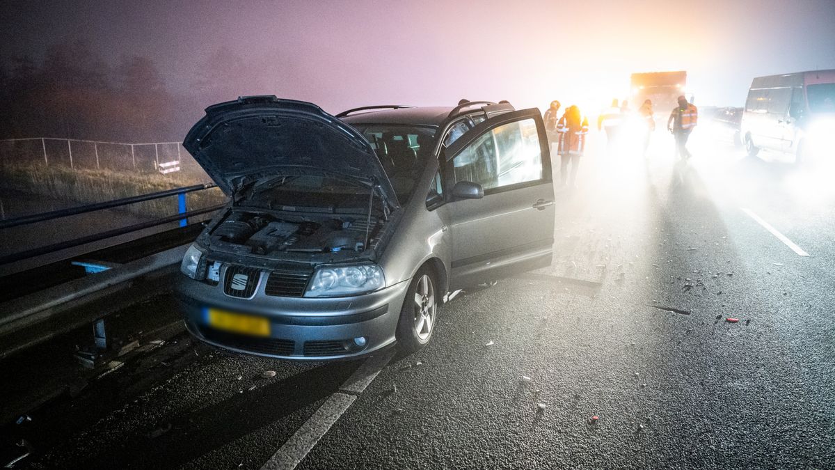 Ravage na flinke botsing, weg afgesloten