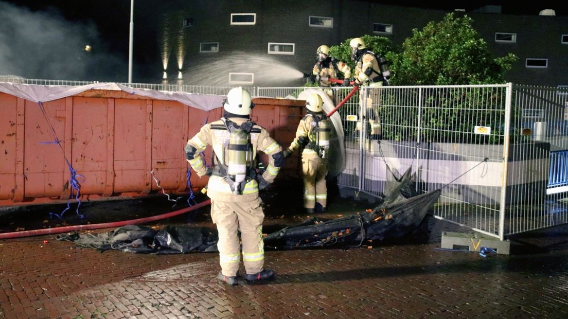 Brandweer uitgerukt voor brand in asbestcontainer