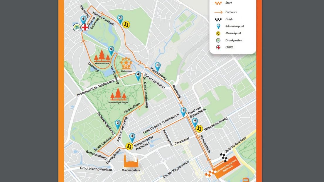 Route 10 kilometer | Afbeelding: NN CPC Loop