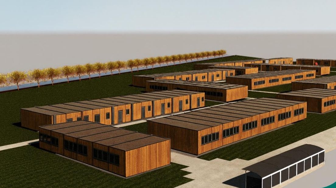 Een impressie van de opvanglocatie Krabbendijke