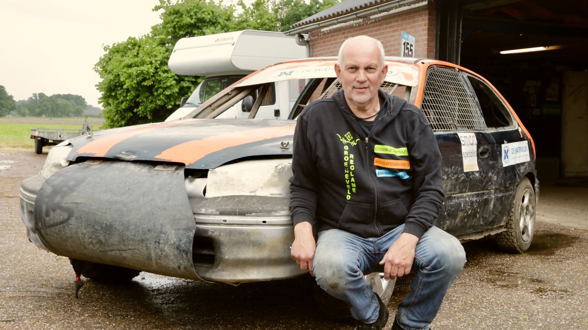 Arie Buurman leeft voor de autocross in Stoutenburg: 'Altijd een spektakel als ik meedoe'