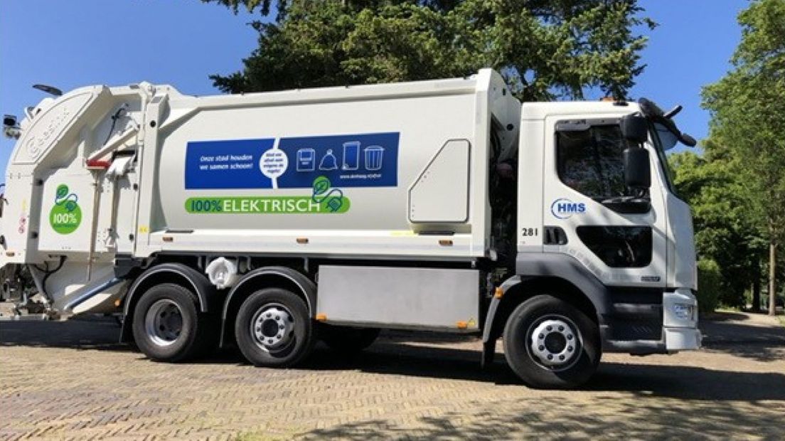 Elektrische vuilniswagen Haagse Milieuservices