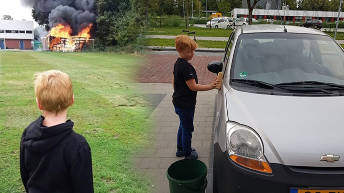 7-jarige Thijmen zamelt geld in na brand bij voetbalclub