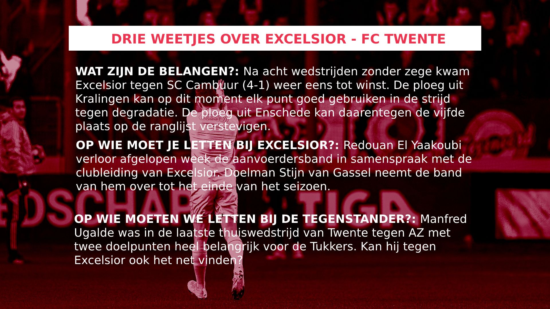 EINDE: Excelsior - FC Twente (0-0) - Rijnmond