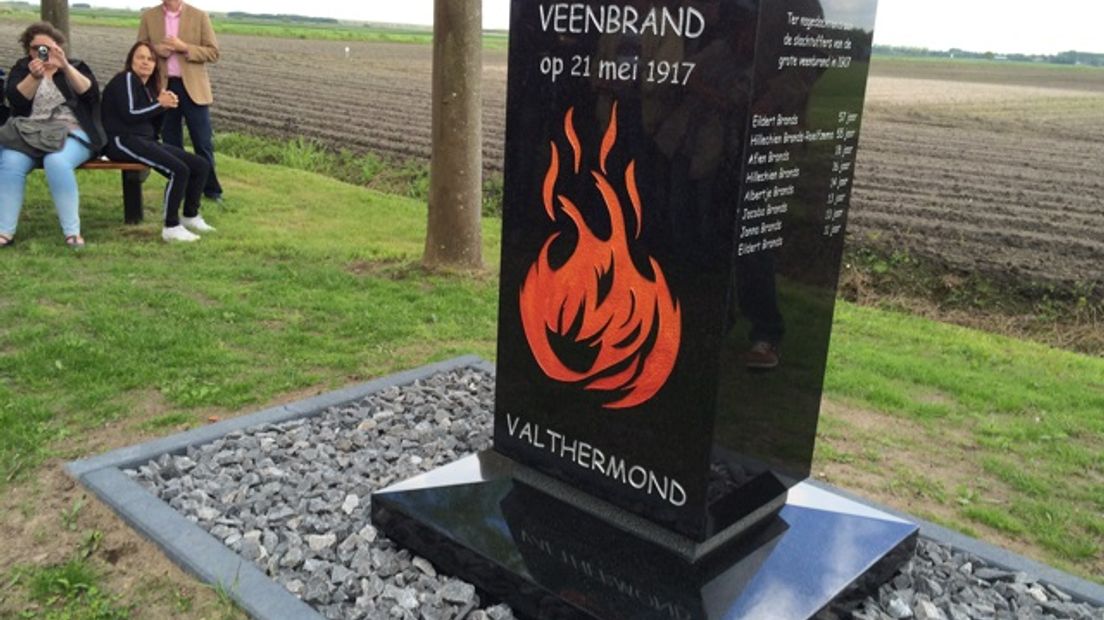 Het monument in Valthermond (Rechten: archief RTV Drenthe)