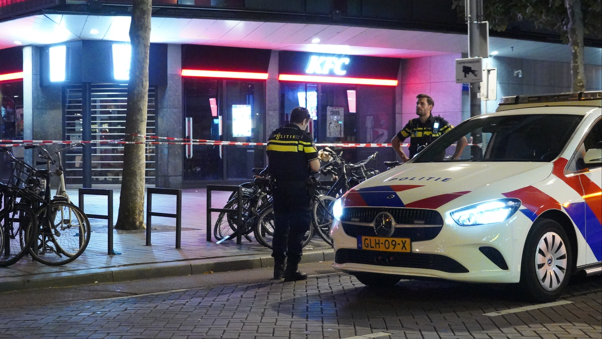 Politie zette de straat af na de steekpartij