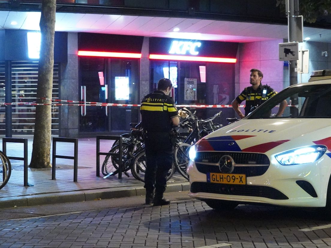 Politie zette de straat af na de steekpartij