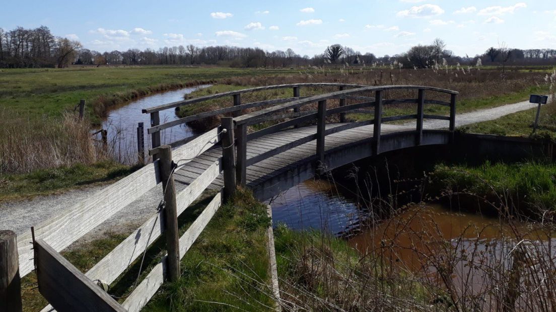 Een deel van de huidige route, bij Vlagtwedde