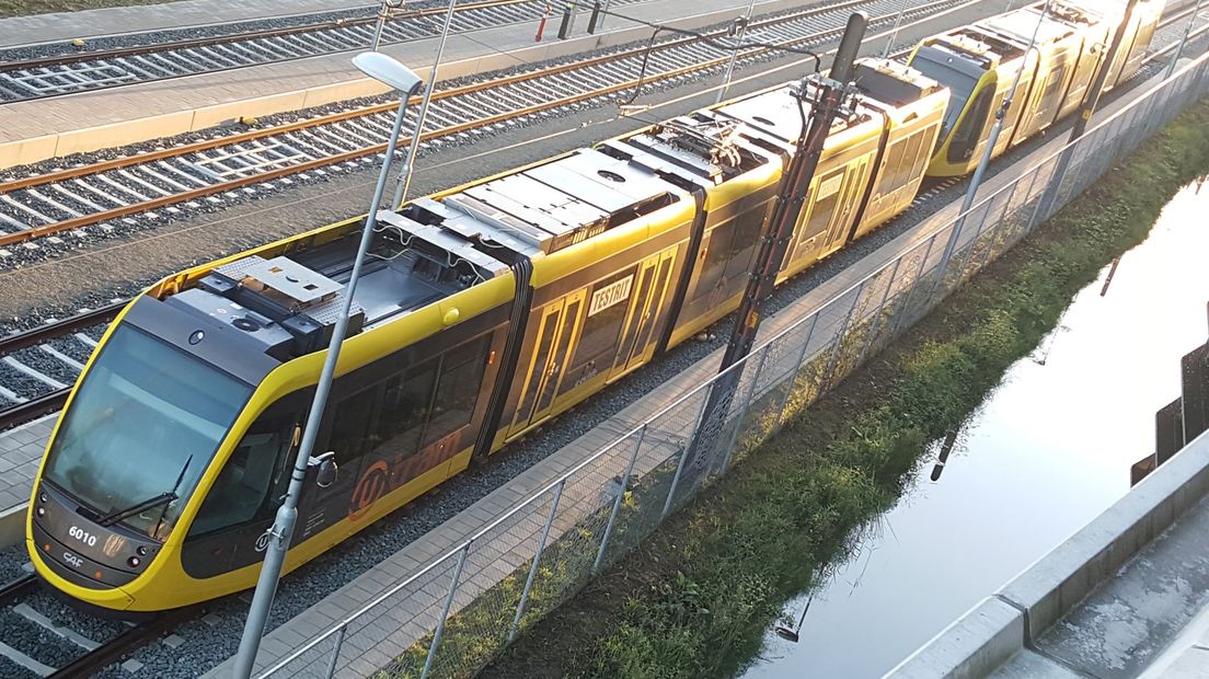 Een testrit van de Uithoflijn.