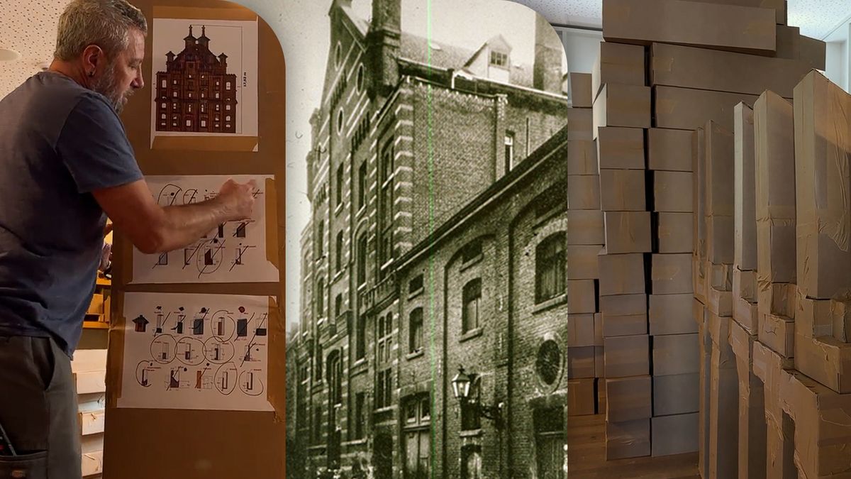 Historisch gebouw keert terug in het centrum van Maastricht: gebouwd met karton en tape