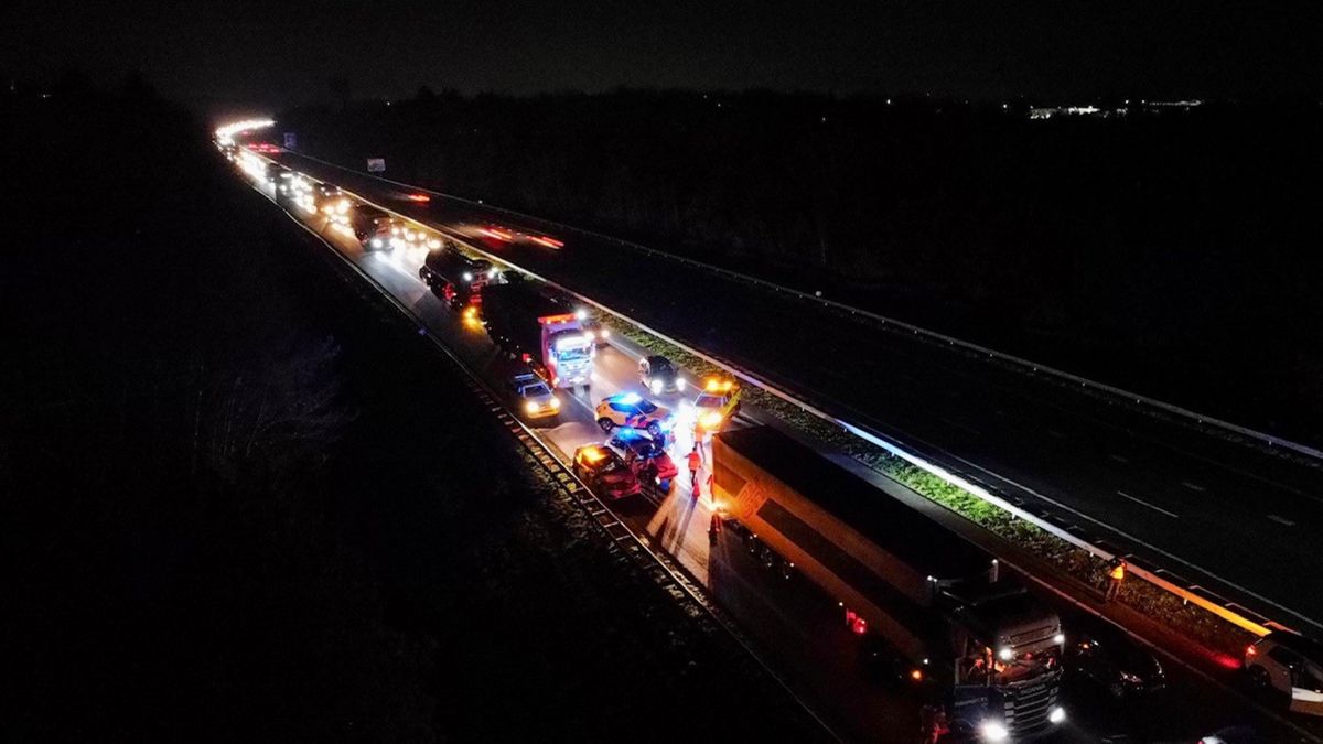 Vertraging A73 na kettingbotsing Oirlo voorbij