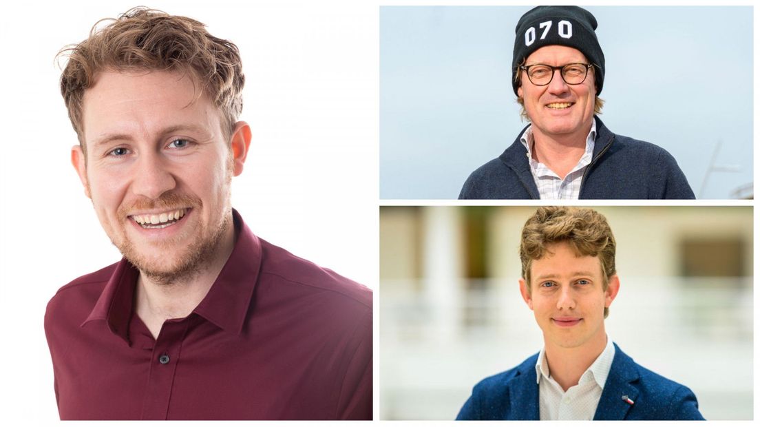 Jeroen van Lindert (links), Martin Wörsdörfer (rechtsboven) en Daniël de Groot (rechtsonder)