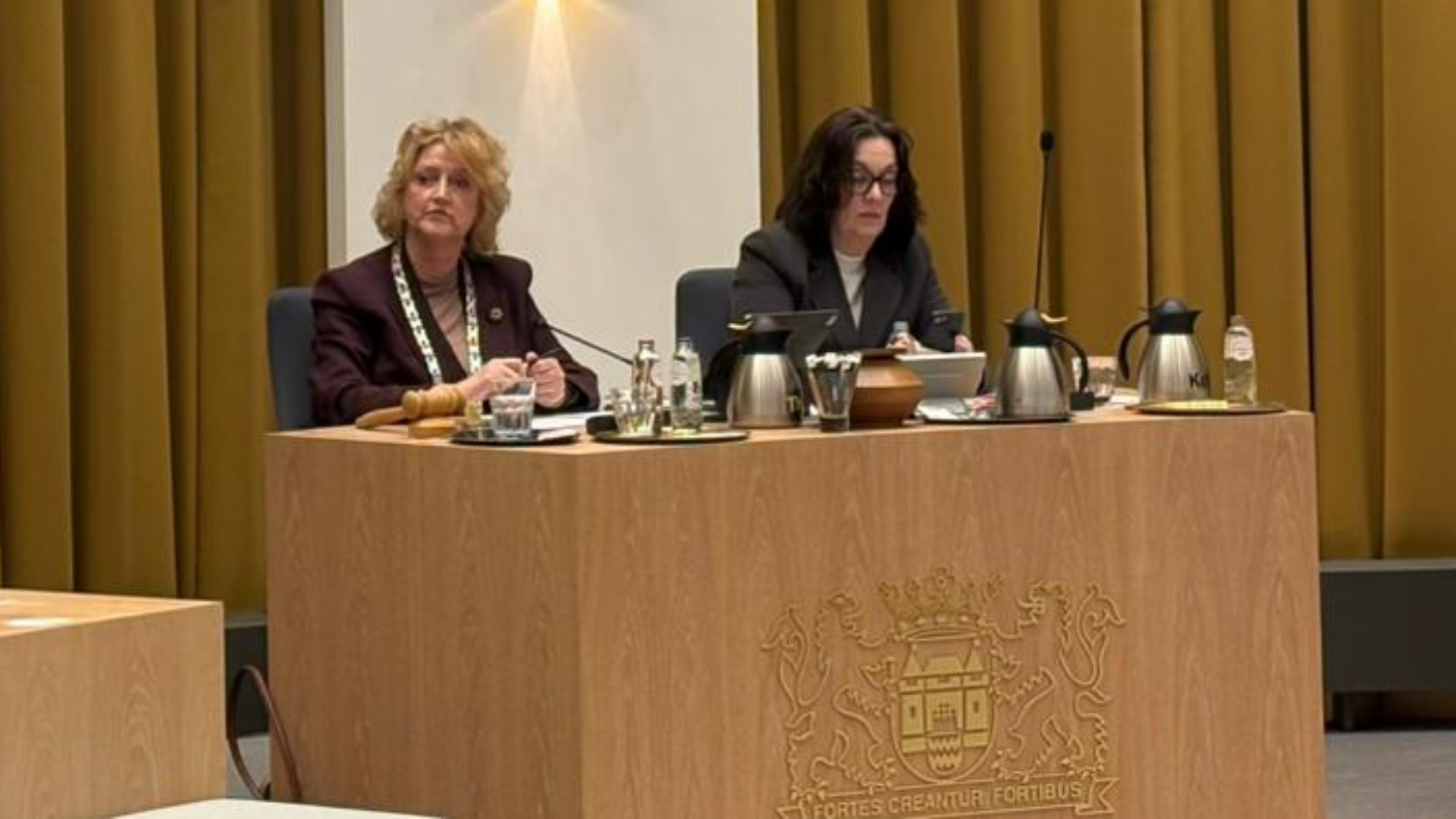 Burgemeester Reinie Melissant tijdens de gemeenteraad over een mogelijke herstemming.