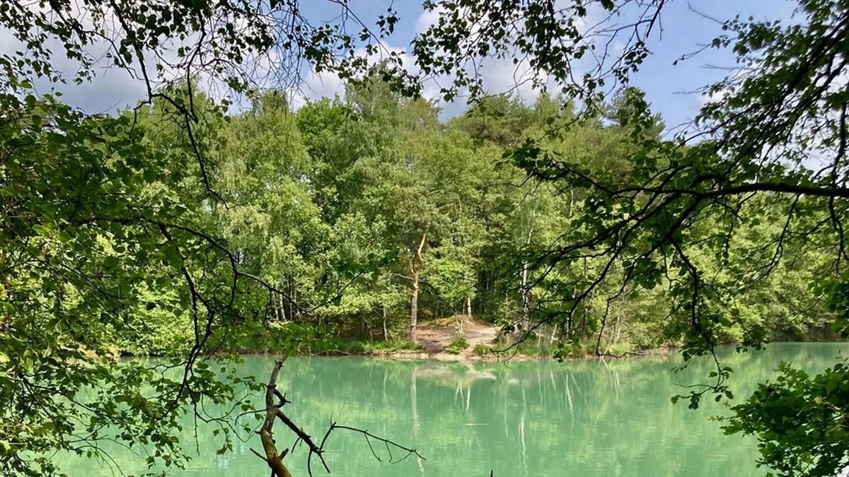 Het blauwe of groene water van het Blauwe Meer