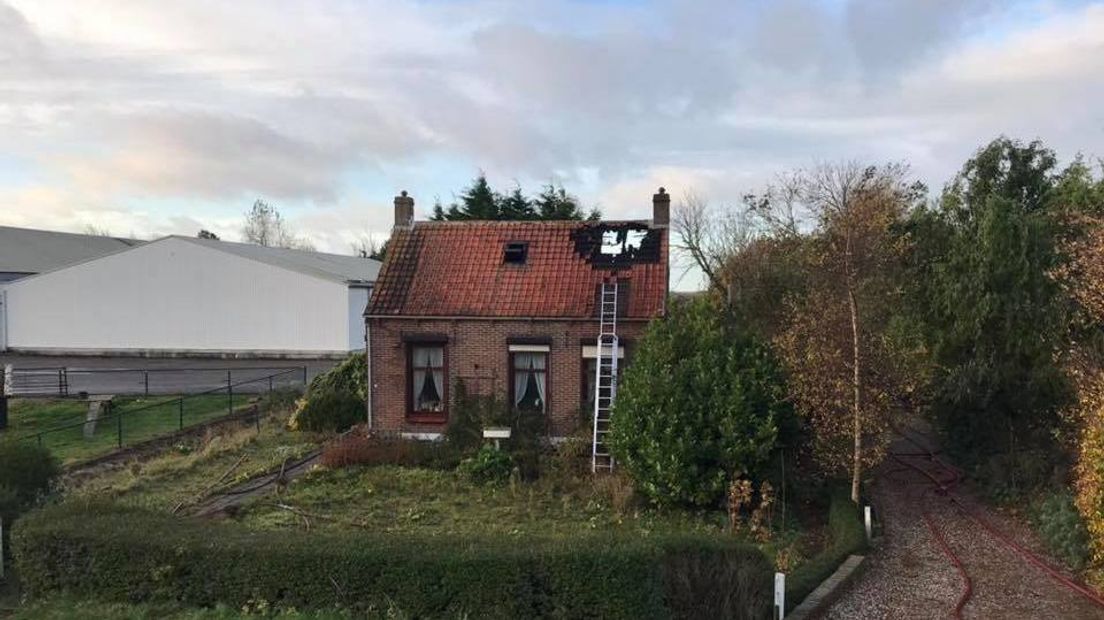 De brand woedde in een leegstaande woning.