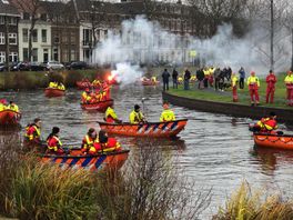 Tientallen reddingsboten door Utrechtse grachten voor het goede doel