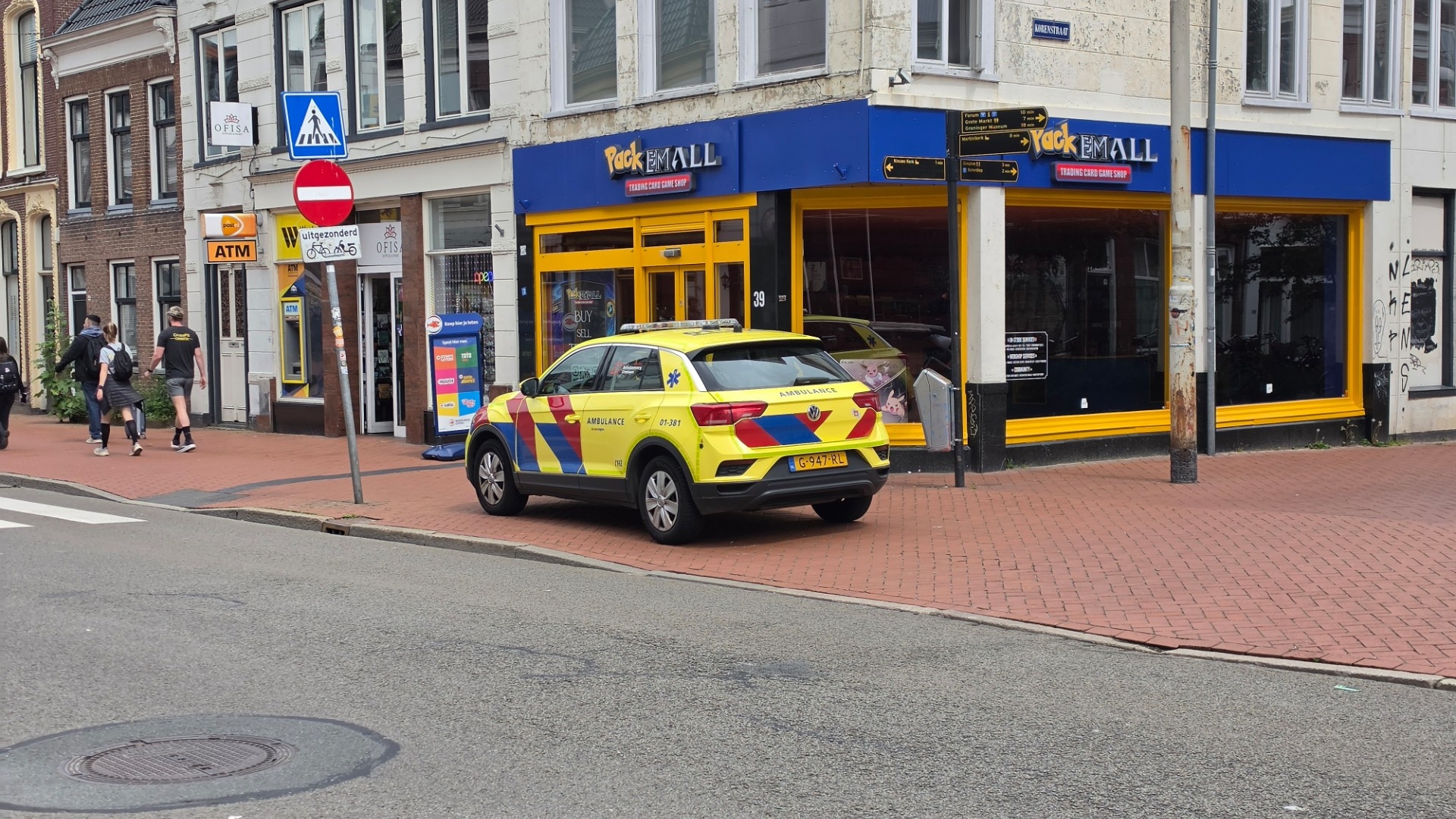112-nieuws zaterdag 6 juni: Ongeval tussen automobilist en scooterrijder in centrum Stad.