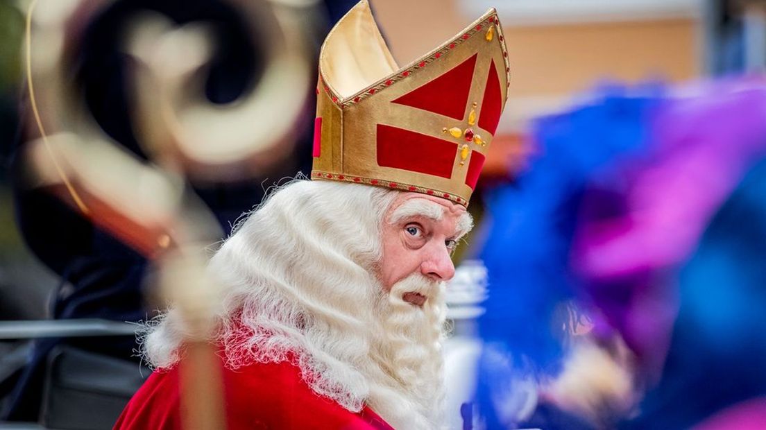 Sinterklaas tijdens de intocht in 2019.