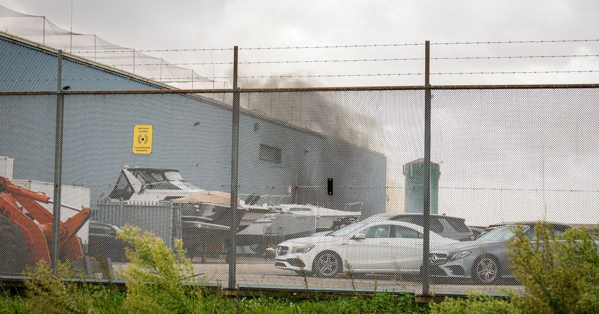 Fire at government storage warehouse in Bleiswijk sends smoke over nearby homes