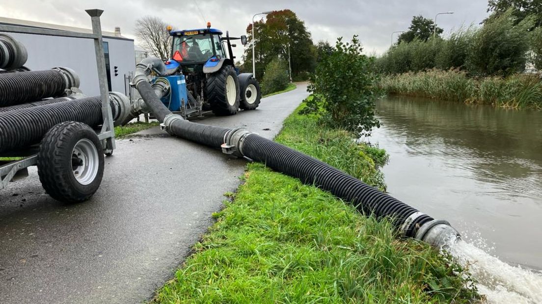 Dit is een van de noodpompen die is ingezet