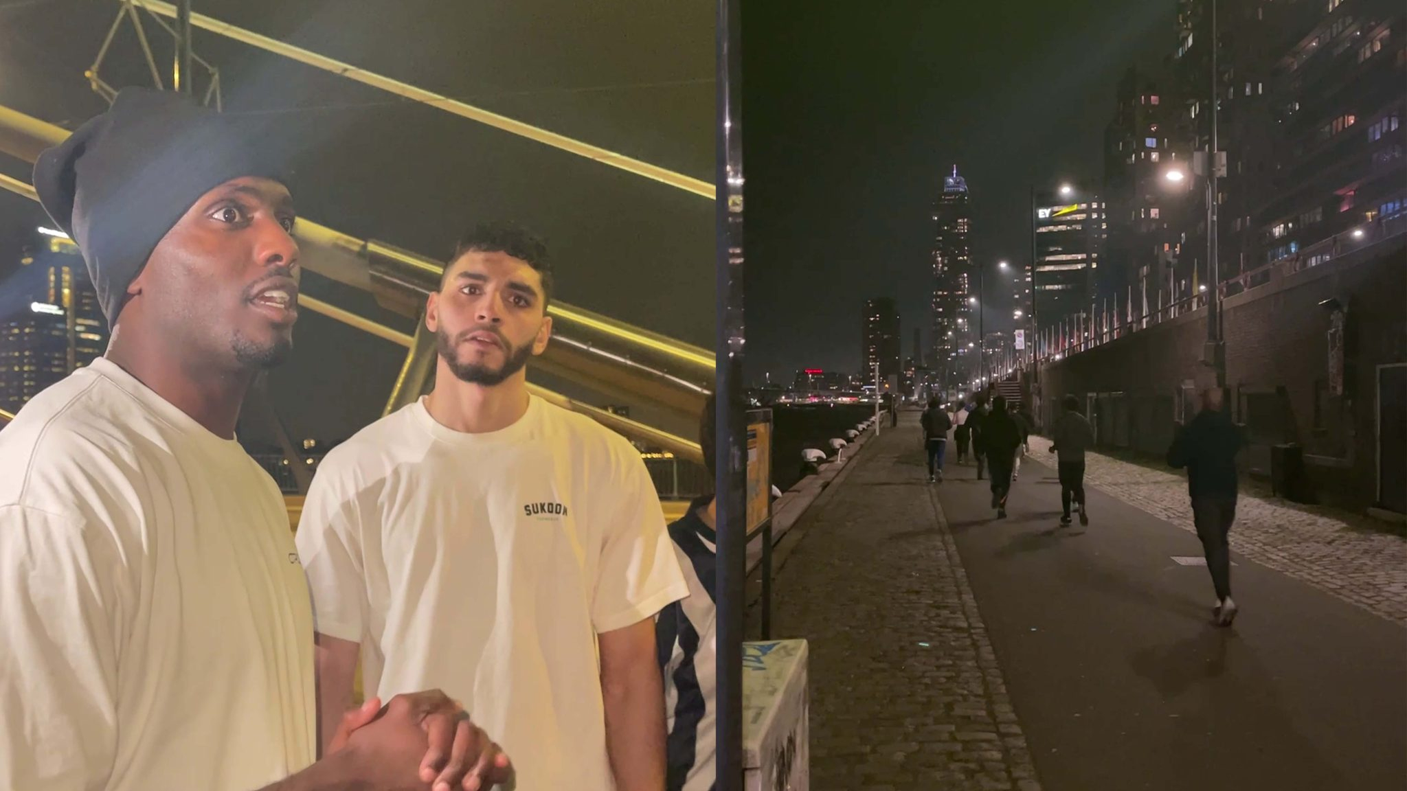 Er kwamen zo'n 35 deelnemers op de run in Rotterdam af.