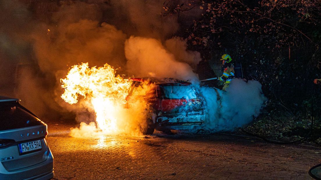 De brand woedde aan de Heselaan in Nijmegen.