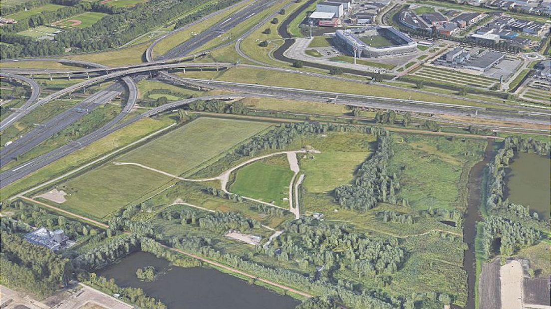 Luchtfoto van de GAVI-kavel
