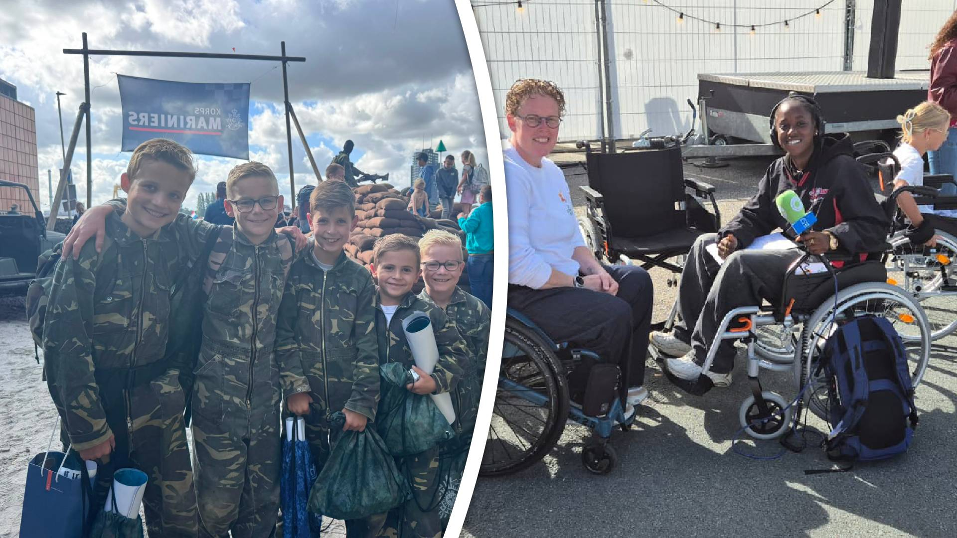 Jan, Martin, Samuel, Elias, Wietse willen marinier worden | Sali doet het toegankelijkheidsparcours