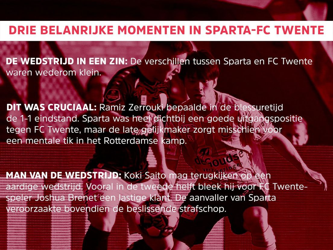 Drie belangrijke momenten in Sparta-FC Twente