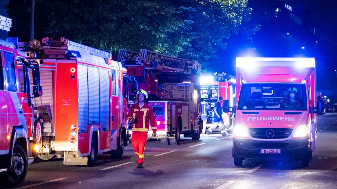 De brandweer rukte met veel personeel en materieel uit