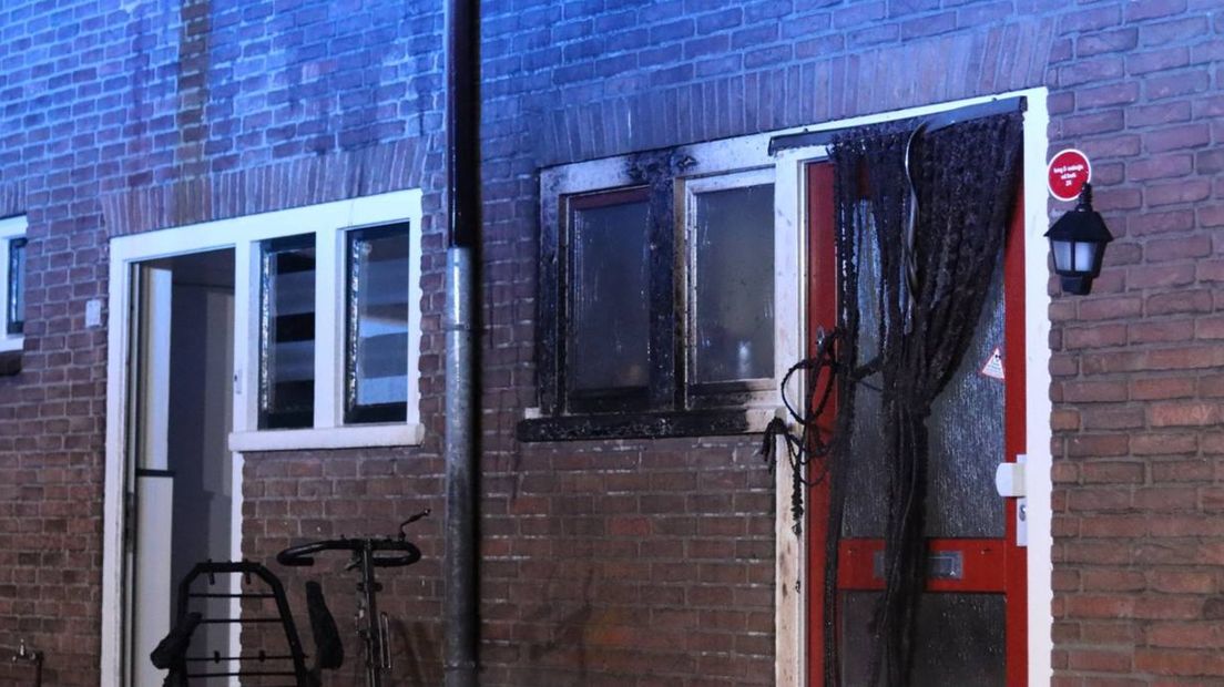 Schade aan een woning in de Verwerstraat in Deventer