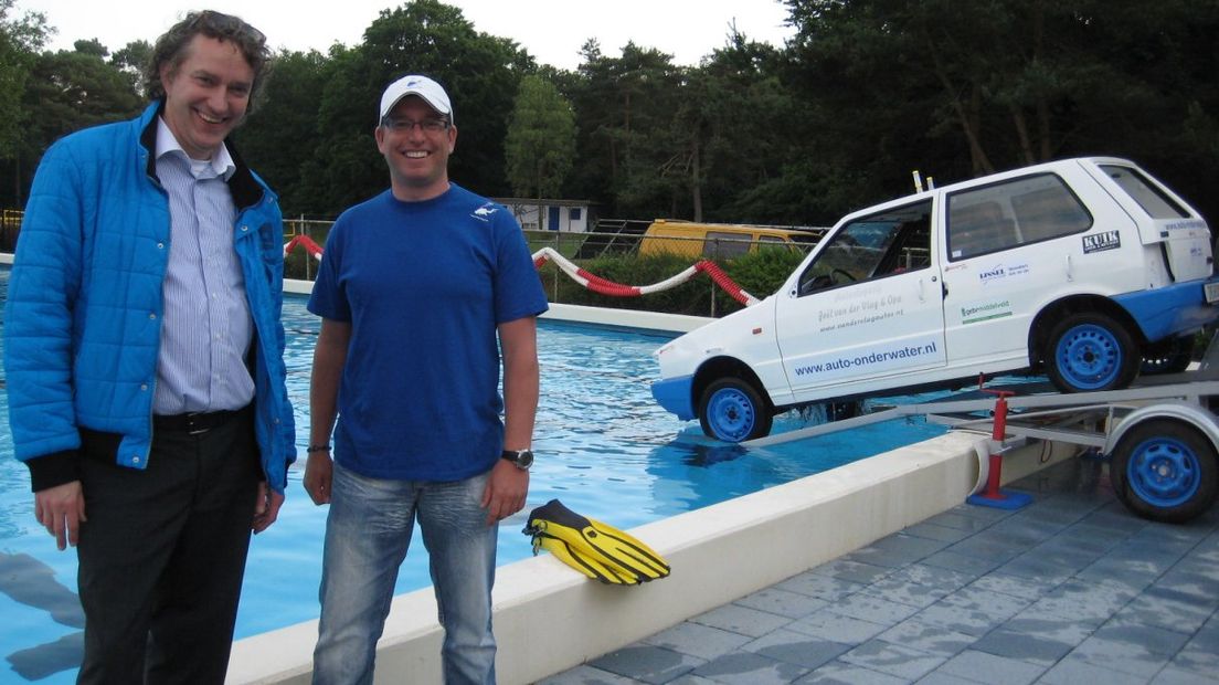 Uitvinder René Fijen (links) en Jeroen Langenkamp van Divearound