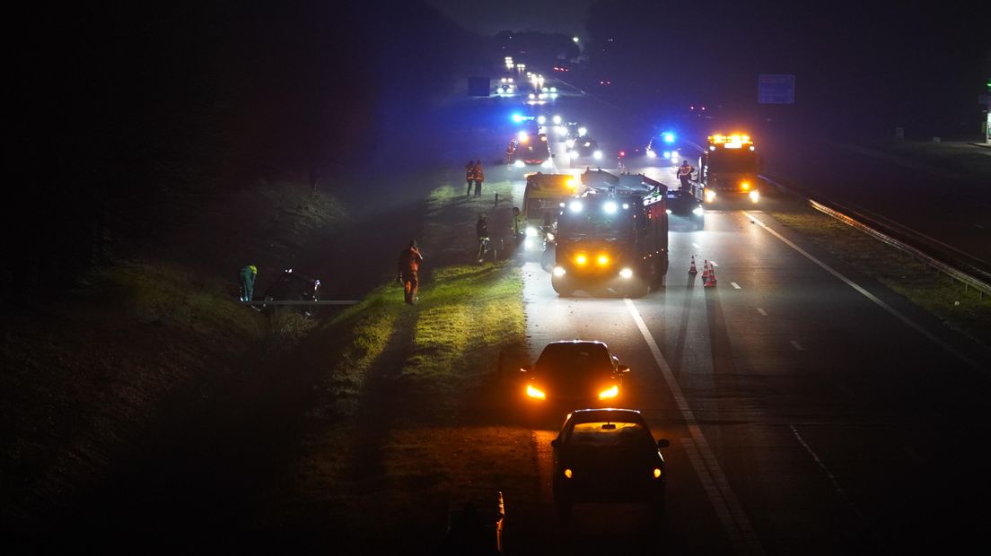 Meerdere auto's betrokken bij ongeval A28 (Rechten: Persbureau Meter)