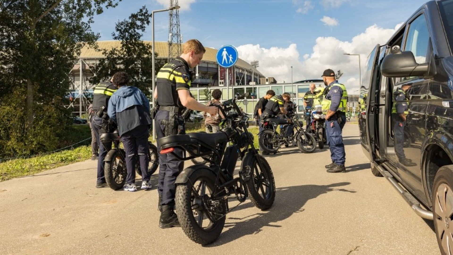 Bij de controle werd één fatbike direct in beslag genomen.