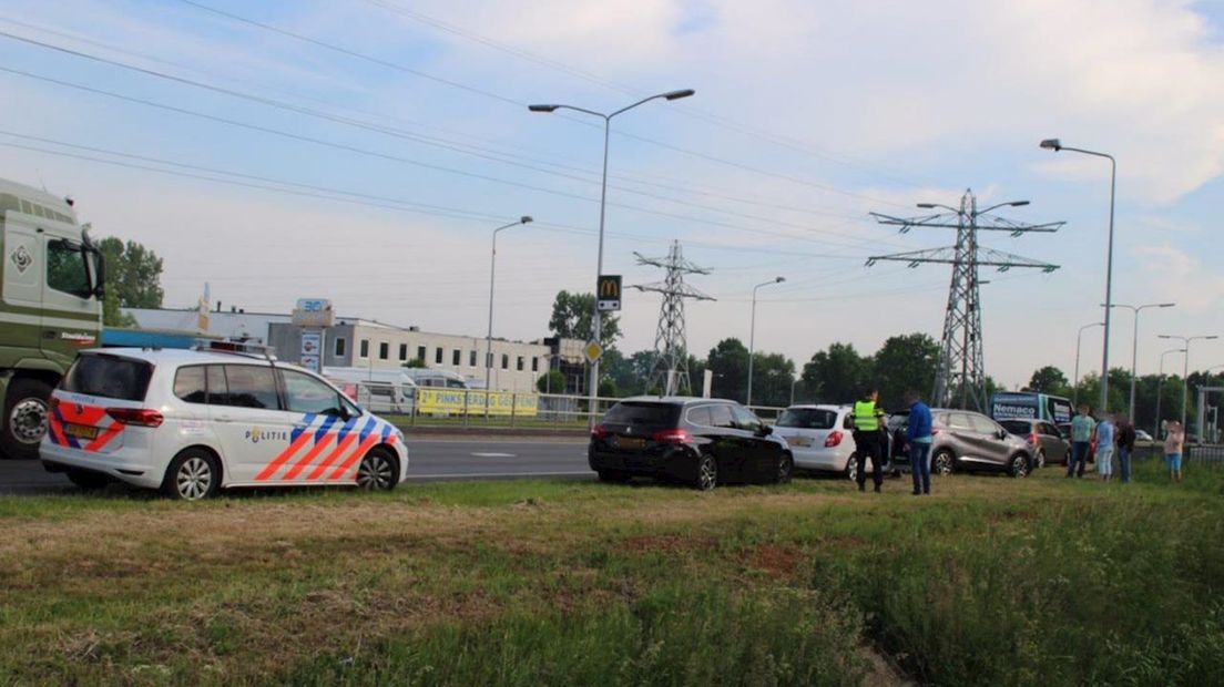 Schade aan auto's na kettingbotsing